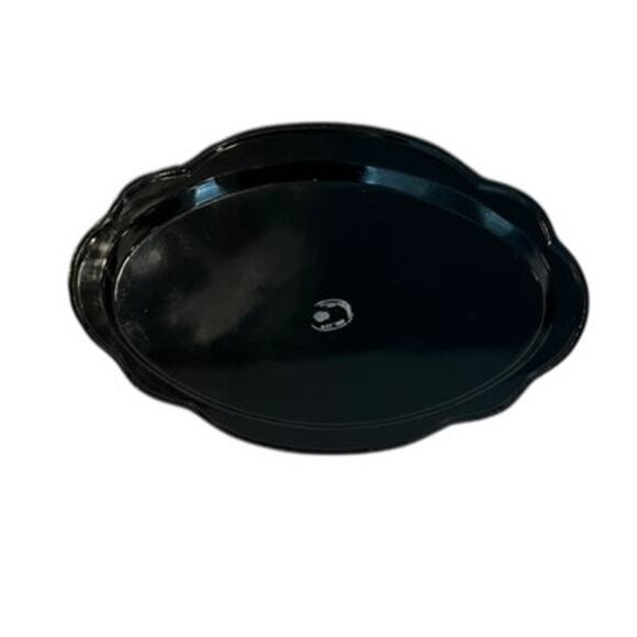 VTG Russian Zhostovo Floral Oval Metal Tray Green Gold Hand Painted Folk Art - Picture 6 of 10